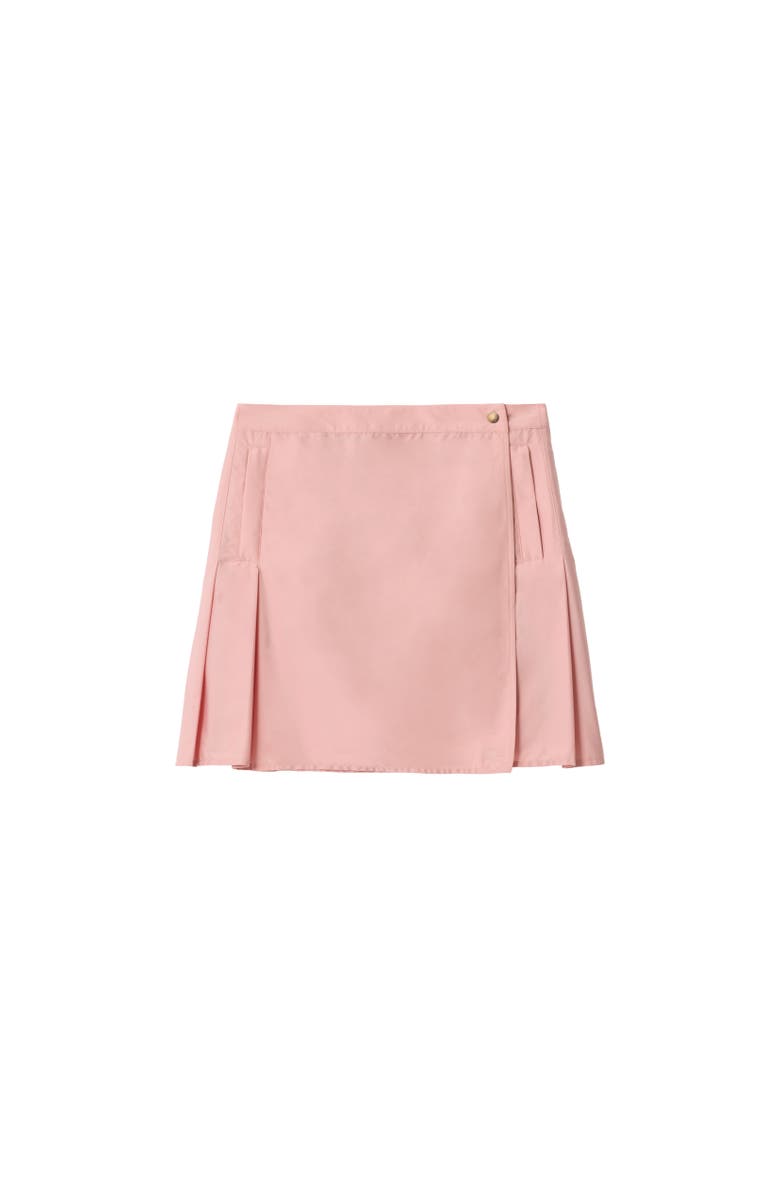Burberry Pleated Stretch Nylon Mini Skirt, Alternate, color, Begonia Pink