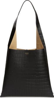 Ree Projects Nessa Soft Croc Embossed Leather Tote