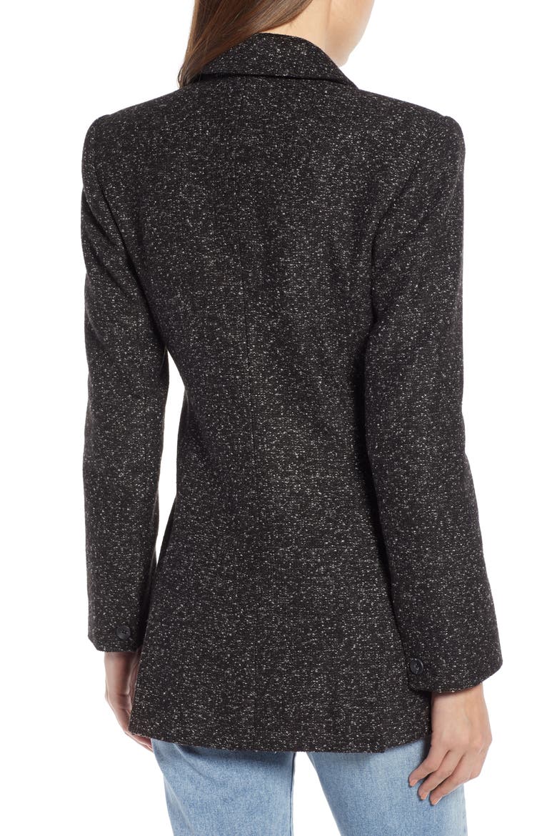 Bouclé Blazer (Nordstrom Exclusive), Alternate, color, BLACK COMBO