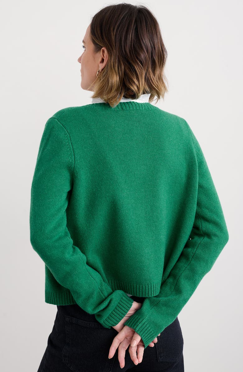 Seasalt Cornwall Tern Tide Merino Wool Blend Cardigan, Alternate, color, Knit Melange Glade