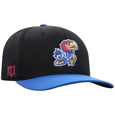 Men's Top of the World  Black Kansas Jayhawks Reflex Fitted Hat