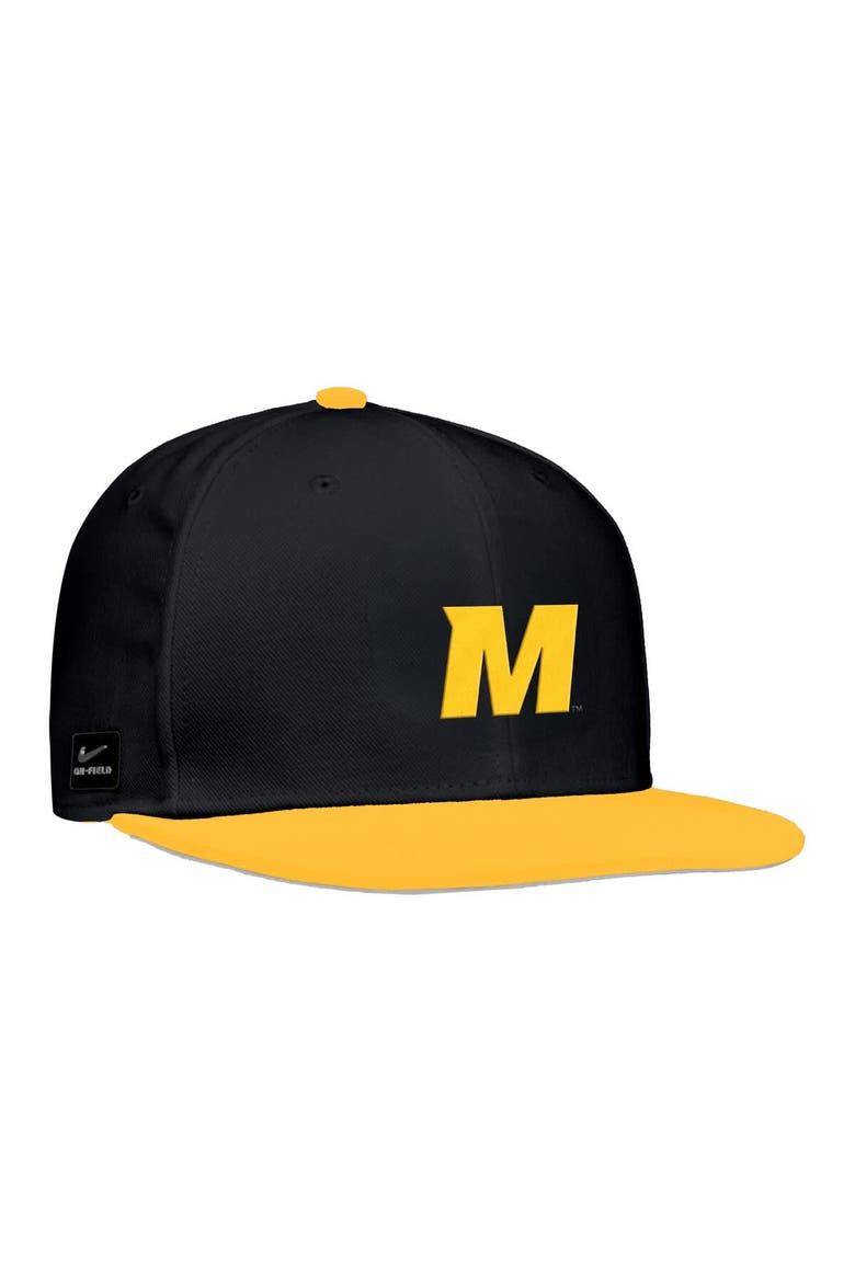 Men's Nike Black Missouri Tigers On-Field Baseball Performance Fitted Hat, Alternate, color, Black
