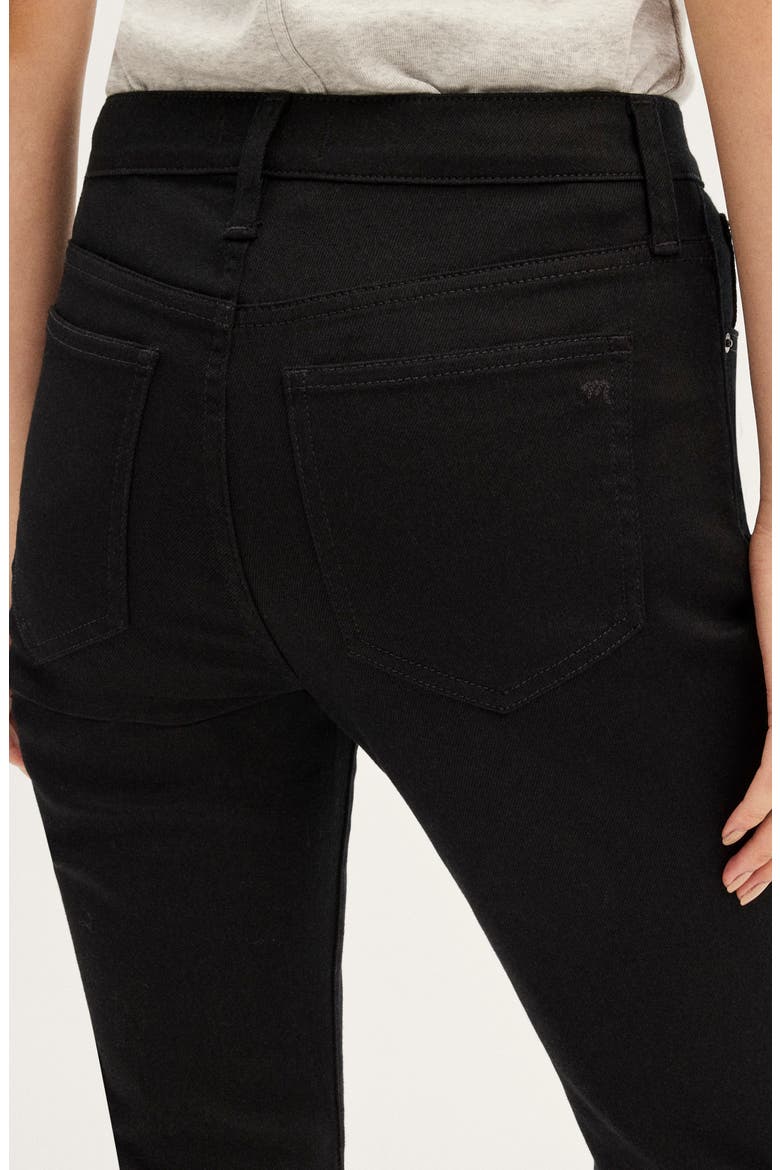 The Flare Crop Super Stretch Jeans, Alternate, color, BLACK RINSE WASH