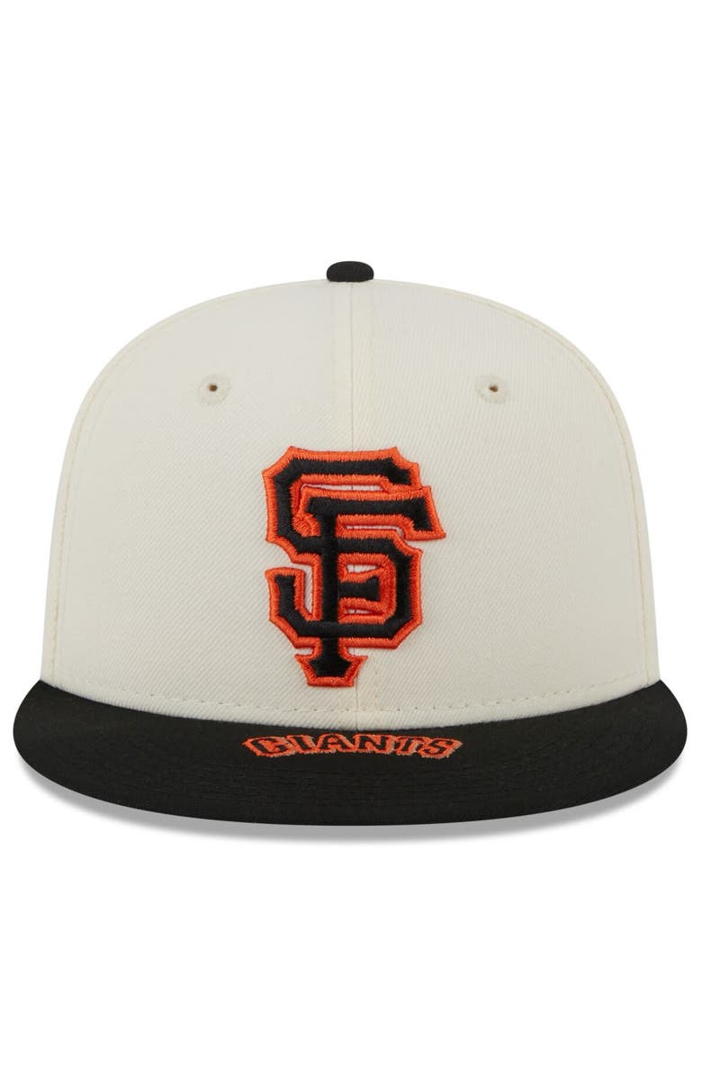 New Era Men's New Era Cream/Black San Francisco Giants On Deck 59FIFTY Fitted Hat, Alternate, color, 