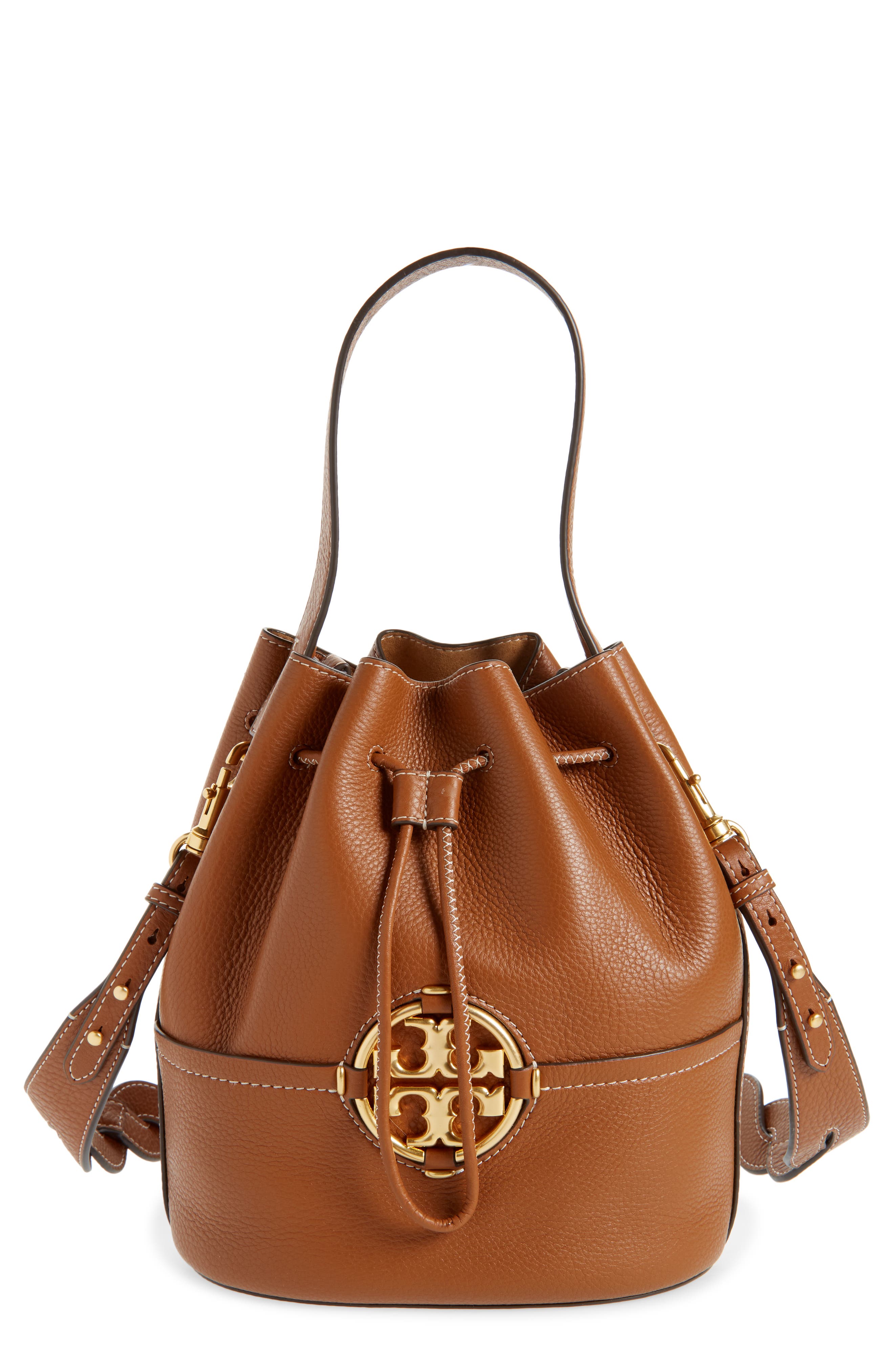 Tory Burch Miller Leather Bucket Bag, Main, color, 