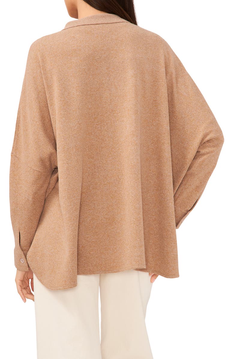 Vince Camuto Side Slit Button-Up Sweater Shirt, Alternate, color, 