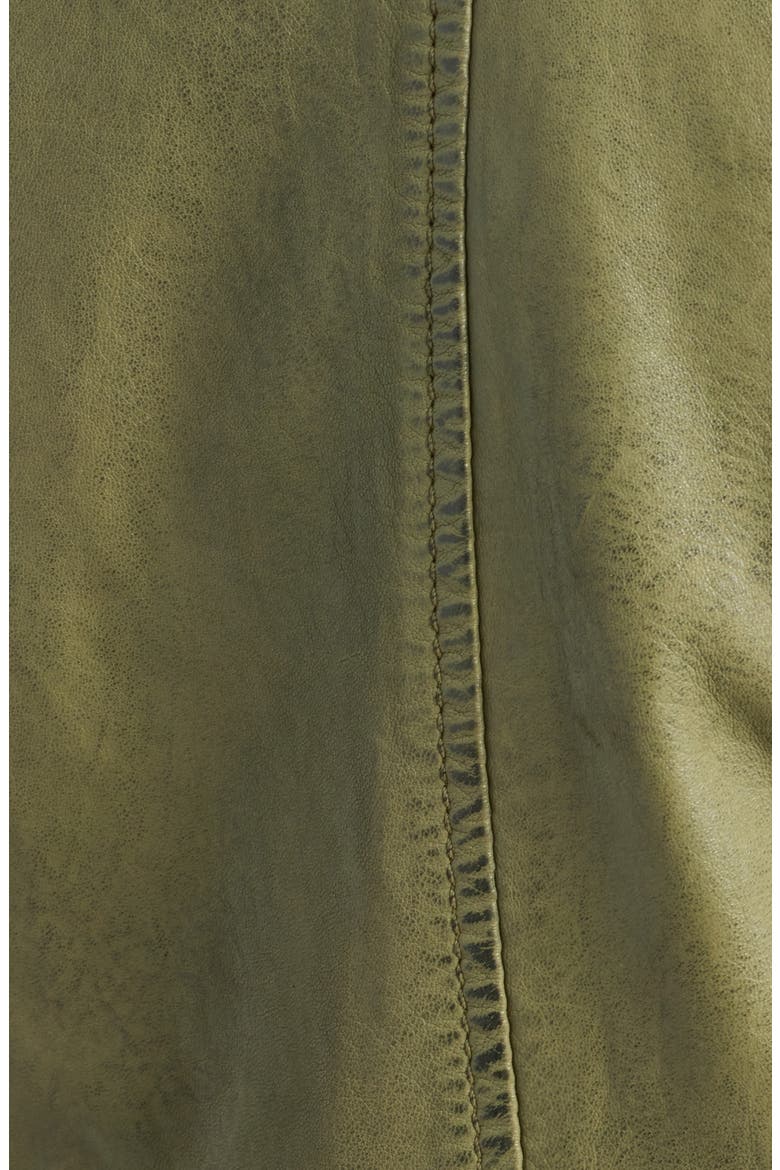 Raizel Leather Moto Jacket, Alternate, color, SAGE