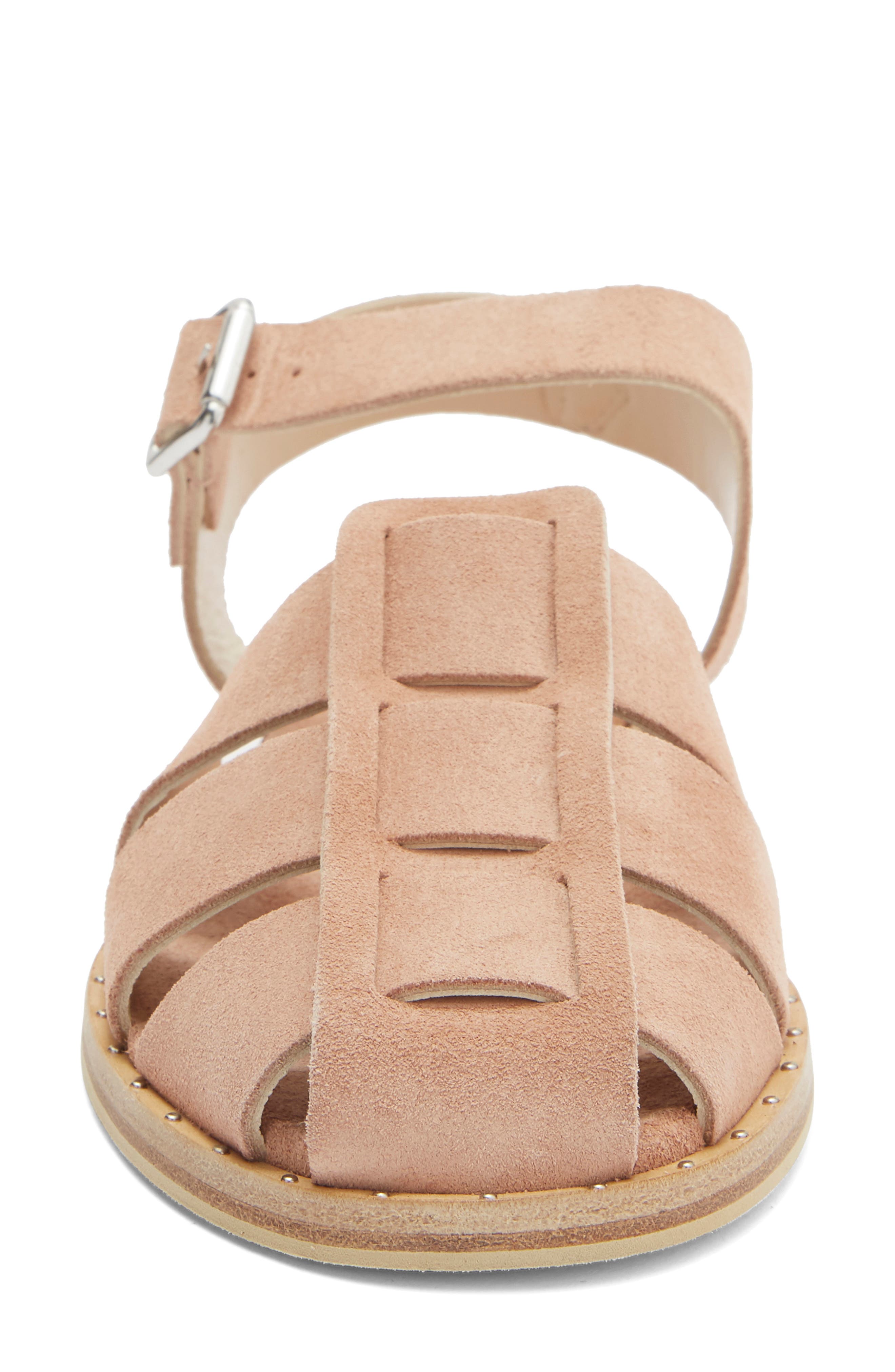 Freda Salvador Sera Fisherman Sandal, Alternate, color, Blush Suede
