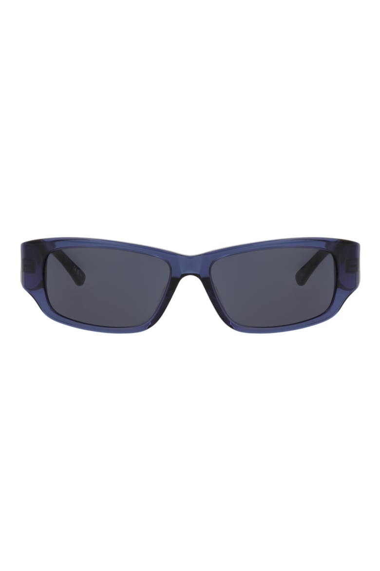 57mm Square Sunglasses, Main, color, BLUE BLUE BLUE