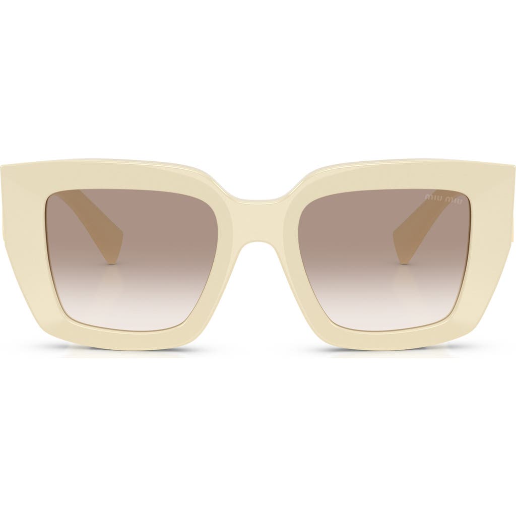 Miu Miu Sonnenbrille Mit Eckigem Gestell In White