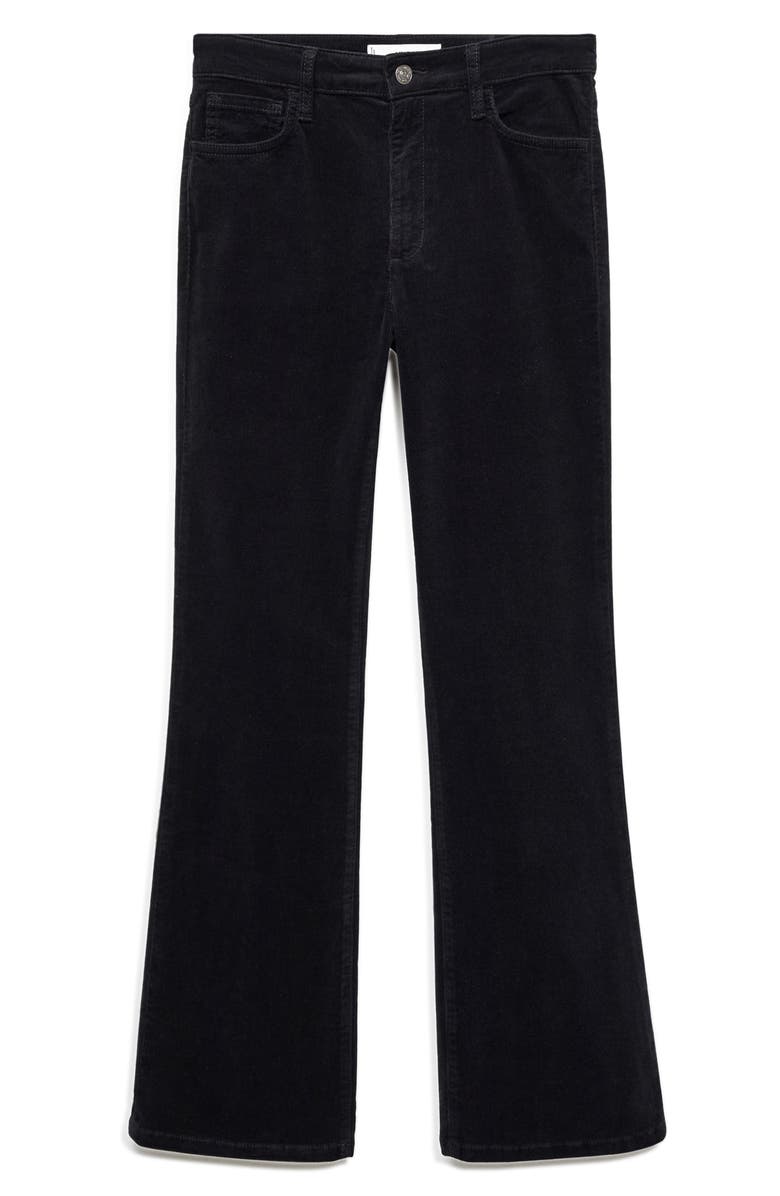 MANGO Crop Flare Corduroy Jeans, Alternate, color,