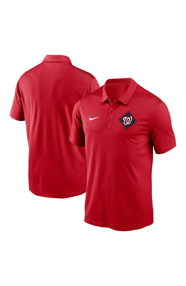 Nike Men's Nike Red Washington Nationals Diamond Icon Franchise Performance Polo, Main, color,