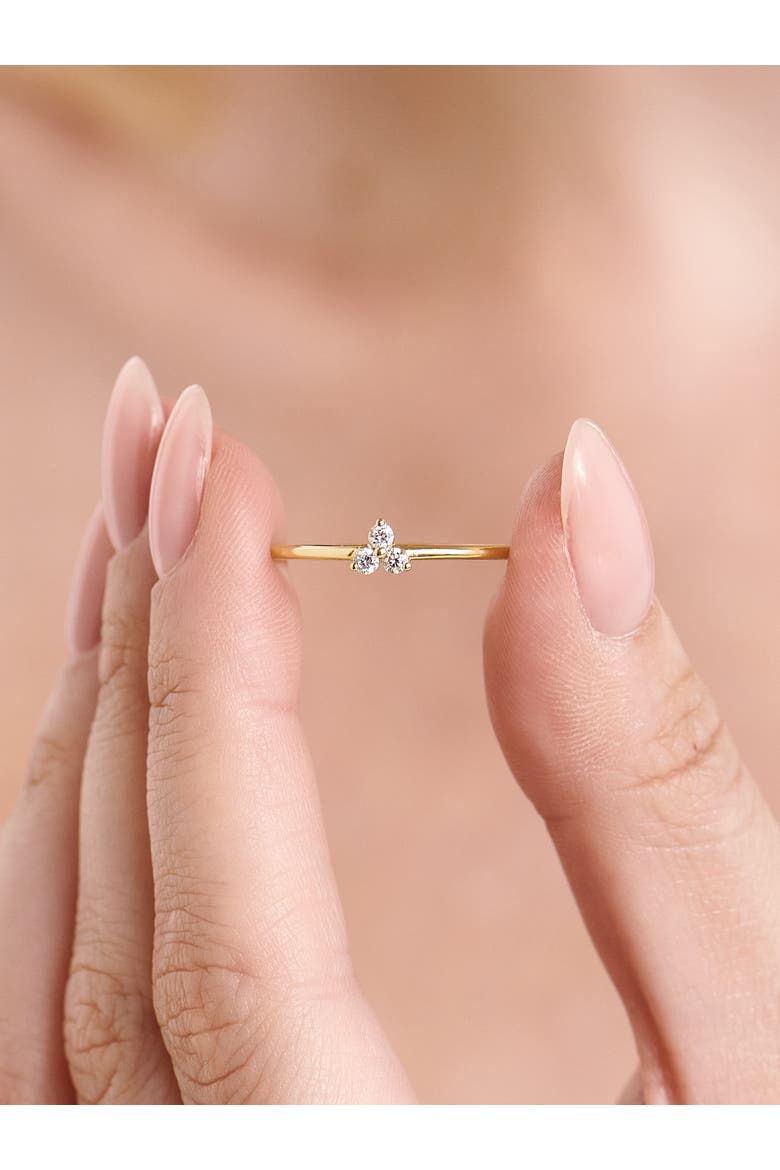 Cluster Lab Grown Diamond Ring in 14K Gold, Alternate, color, Yellow Gold