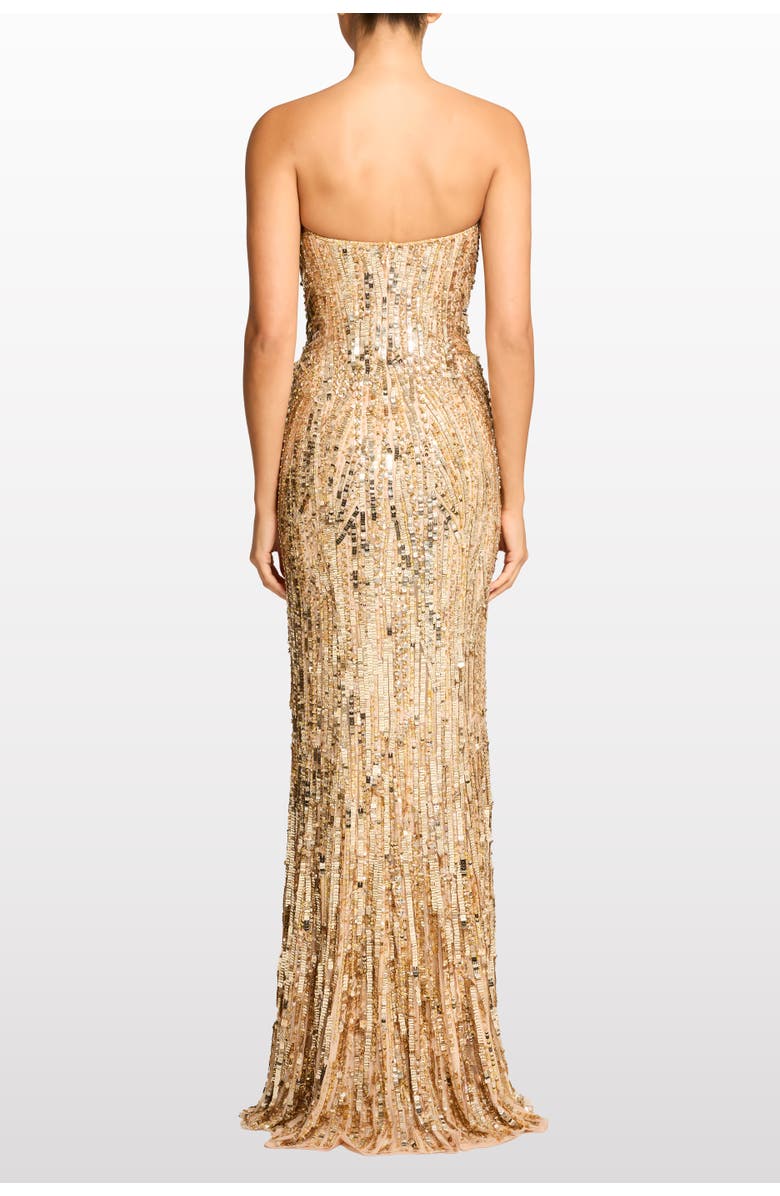Jenny Packham Euphoria Sequin-Embellished Strapless Dress, Alternate, color, Illusion