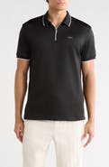 DENIM AND FLOWER Vertical Stripe Textured Polo