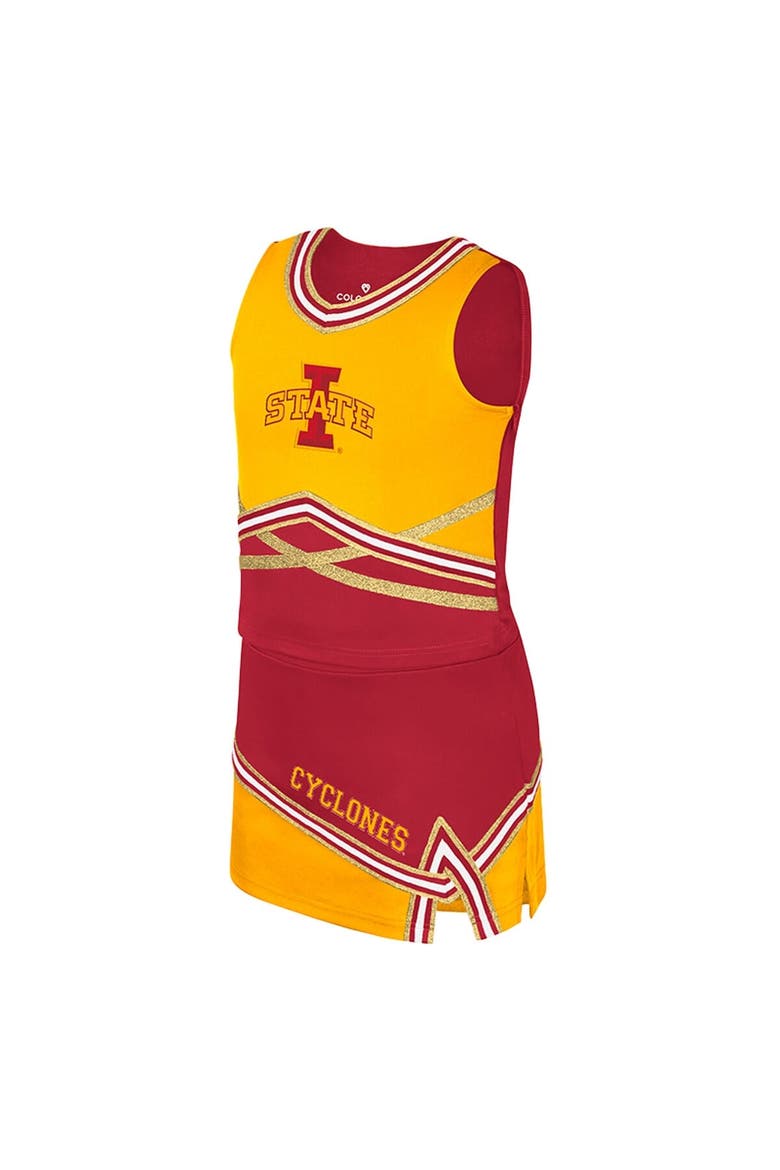Girls Youth Colosseum Cardinal Iowa State Cyclones Lollipop Park Cheer Two-Piece Set, Alternate, color, Cardinal