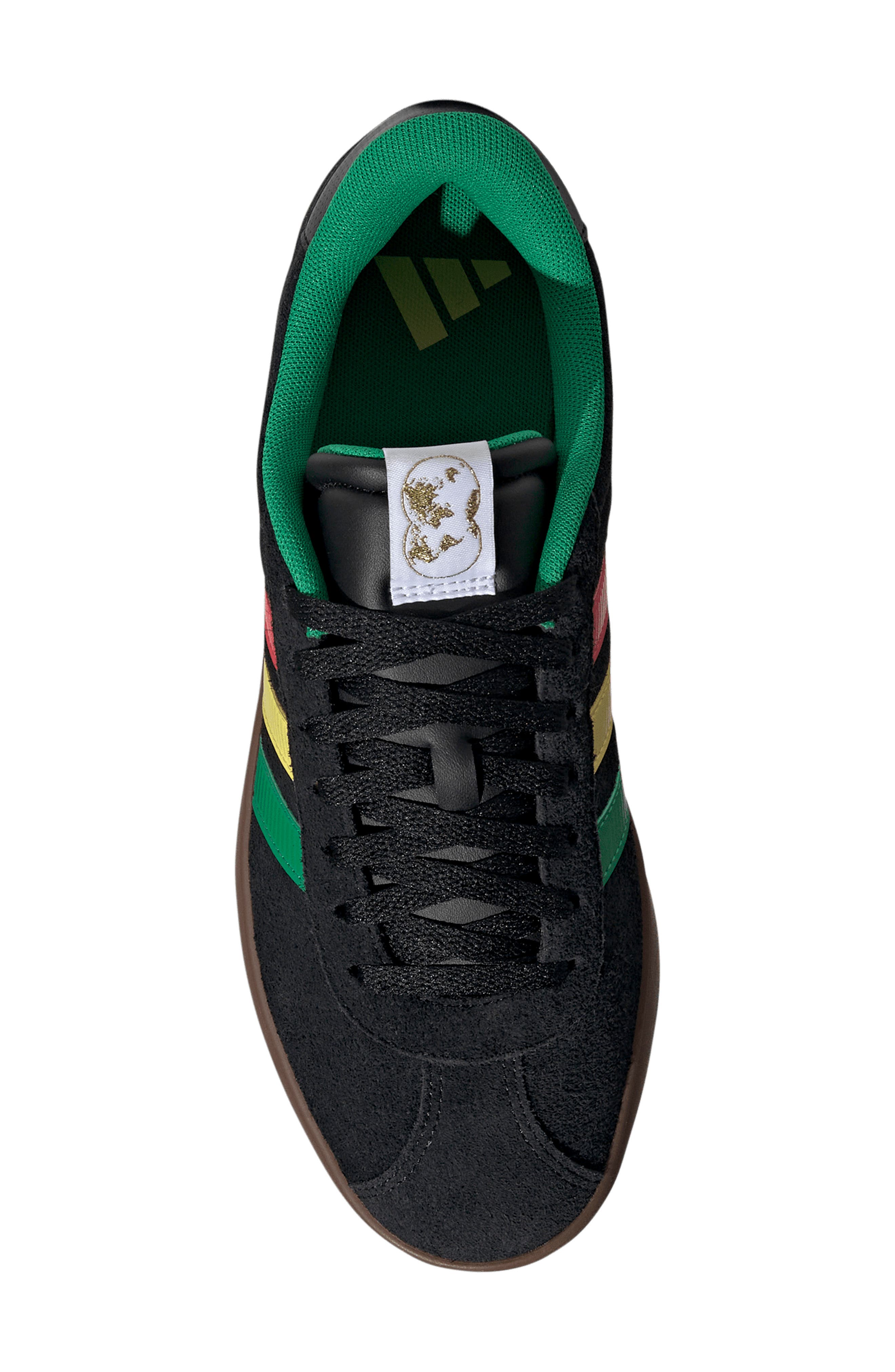 adidas VL Court 3.0 Sneaker, Alternate, color, Core Black/ Green/ Pure Ruby