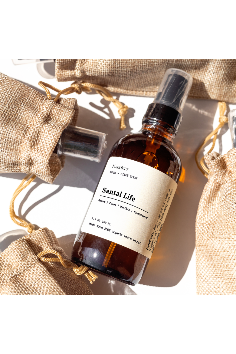 Santal Life Amber Sandalwood Natural Room Linen Spray, Alternate, color, Amber