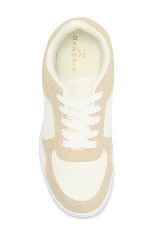 Danskin Two-toned Court Sneaker In Natural/natural