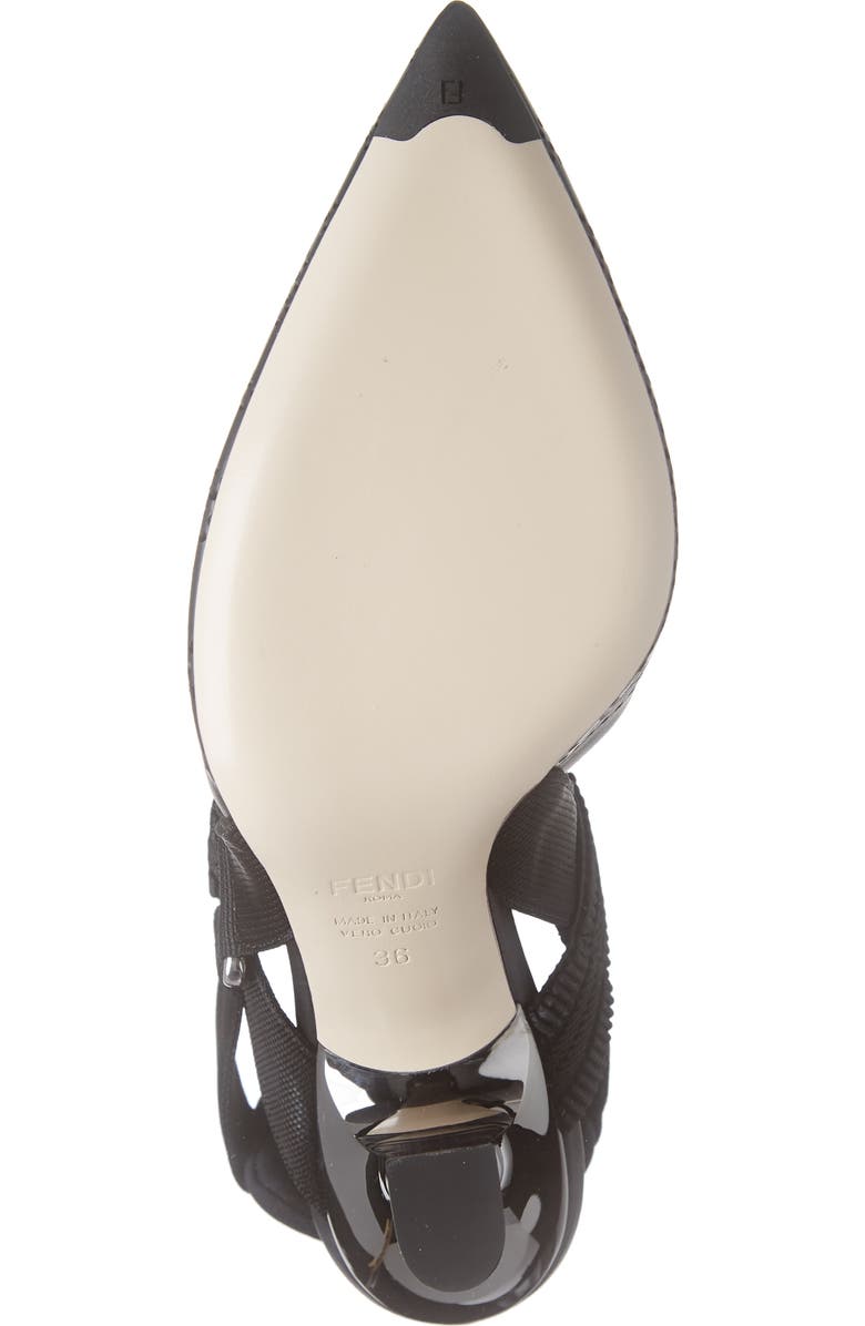 Fendi Colibri FF Perforated Pointed Toe Pump, Alternate, color,
