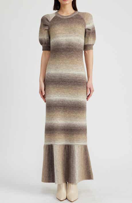Greer Ombré Short Sleeve Sweater Dress