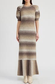 En Saison Greer Ombré Short Sleeve Sweater Dress