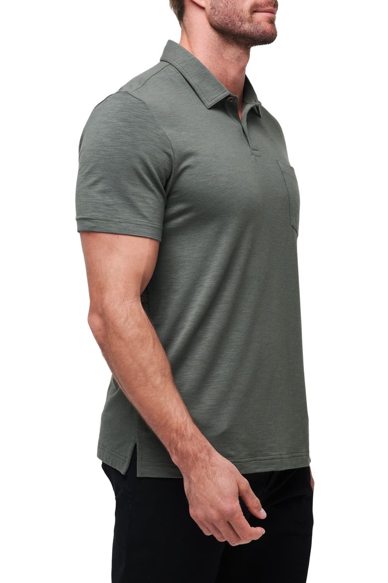 Cloud Slub Pocket Polo, Alternate, color, DARK OLIVE