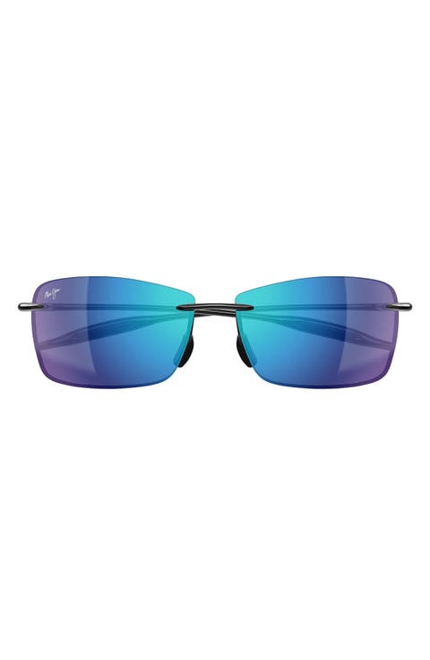 Lighthouse 65mm Polarized Rectangle Sunglasses