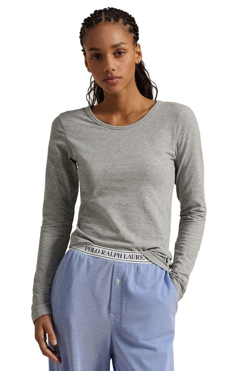 Polo Ralph Lauren Baselayer Stretch Cotton T-Shirt, Alternate, color, Heather Grey