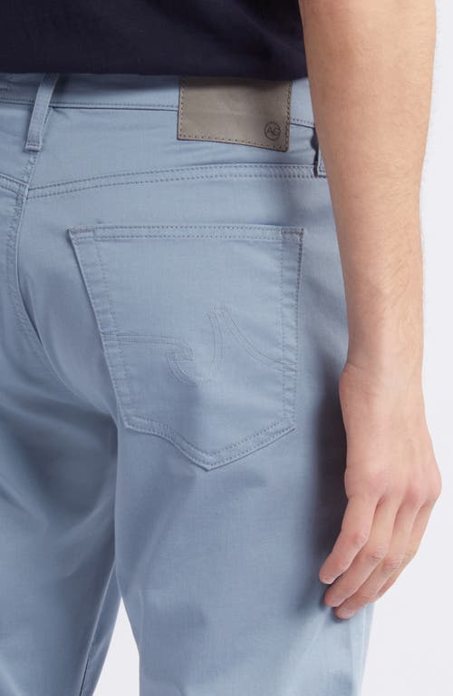 Ag Everett Commuter Performance Slim Straight Sateen Pants In Smoky Sapphire