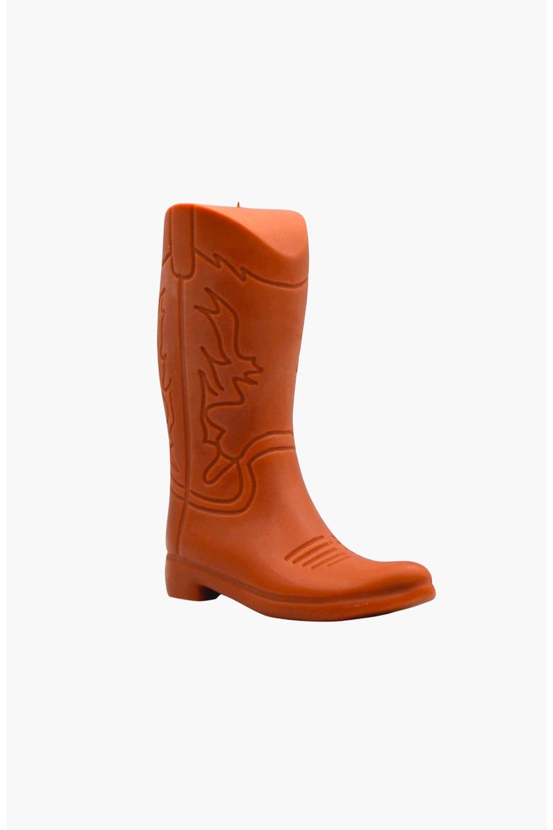 Cowboy Boot Candle, Main, color, Cognac