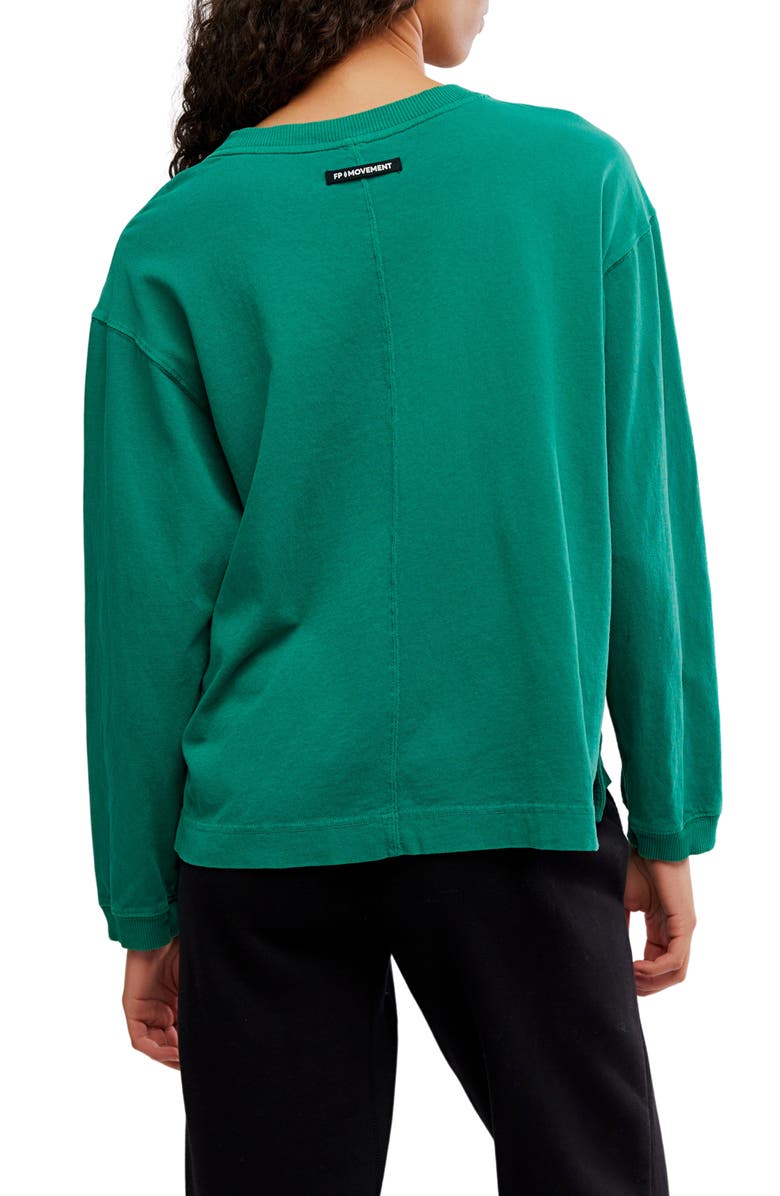 Free People Hustle Layer Knit Top, Alternate, color, Green Glow