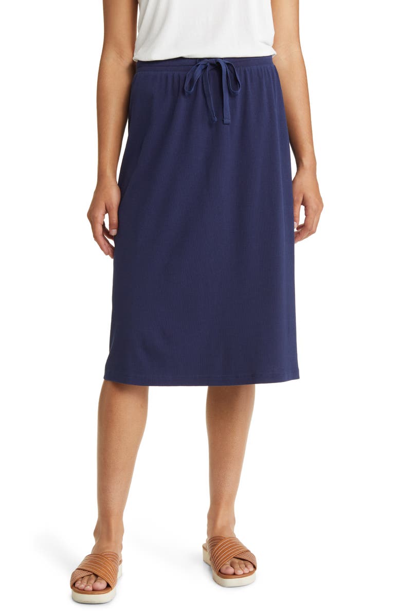 Caslon<sup>®</sup> Side Slit Tie Waist Skirt, Main, color,