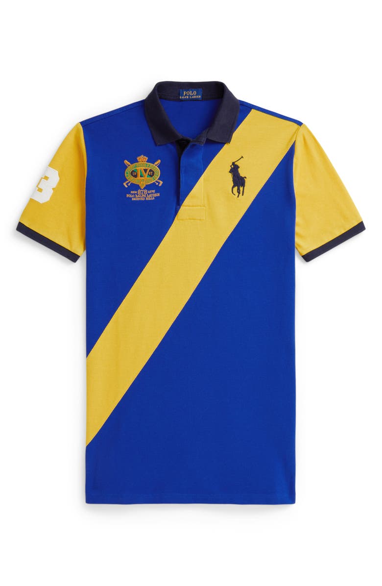 Polo Ralph Lauren Short Sleeve Polo Dress, Main, color, New Sapphire