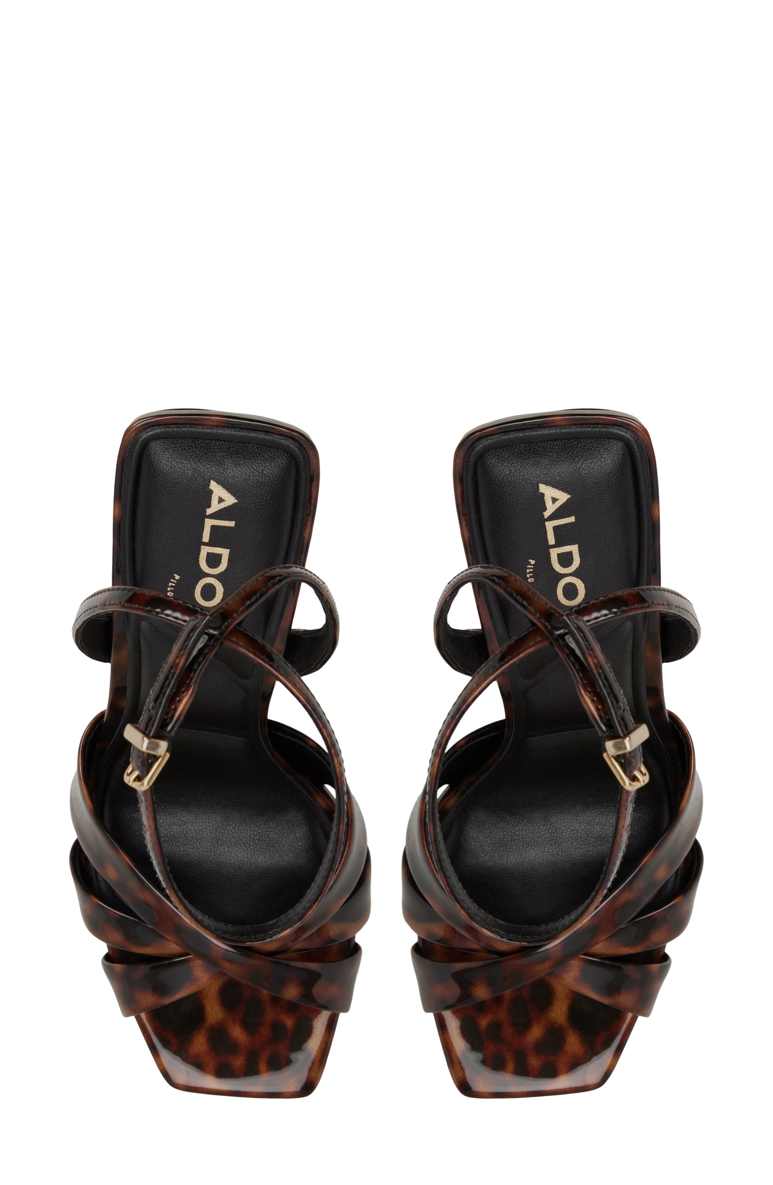 ALDO Meteora Ankle Strap Sandal, Alternate, color, Brown