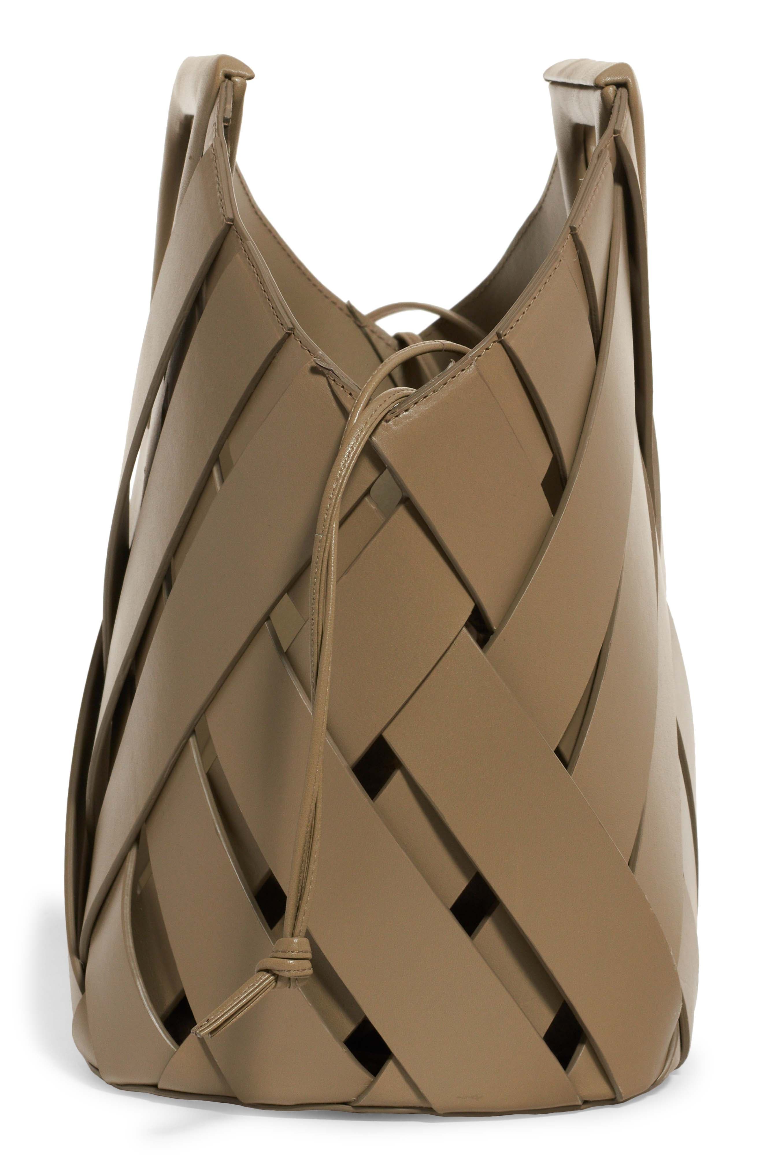 Bottega Veneta The Triangle Intrecciato Leather Tote, Alternate, color, 