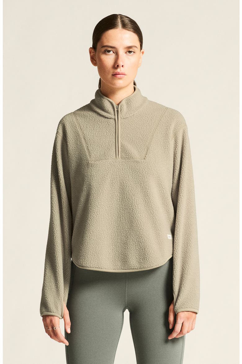 Join High Pile Fleece Half Zip Pullover, Alternate, color, HAY