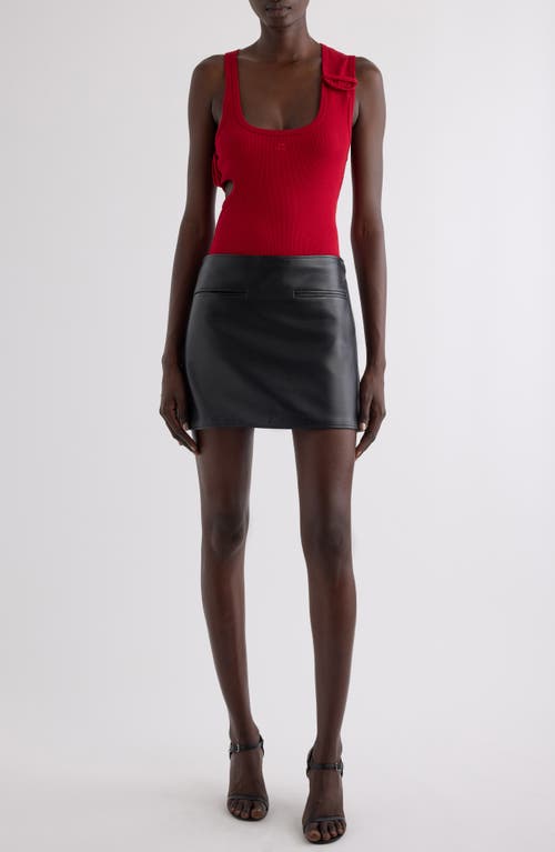 Courrèges Scoop Neck Sleeveless Top With Cut-out Detailing In Red