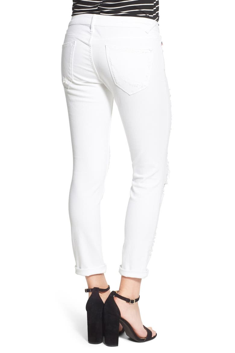 'Tomboy 'Thompson' Destroyed Skinny Jeans, Alternate, color, WHITE