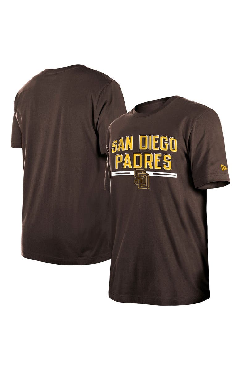 New Era Men's New Era Brown San Diego Padres Batting Practice T-Shirt, Main, color,