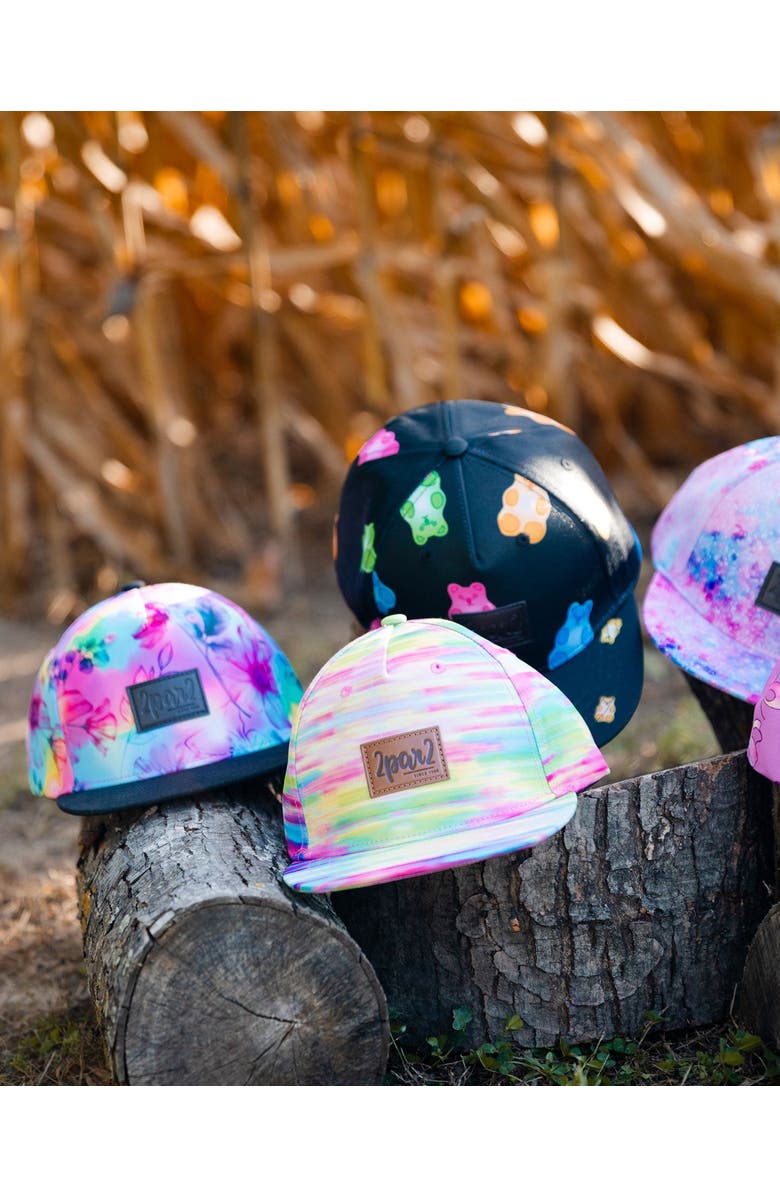 Deux par Deux Girl's Printed Cap Multicolored, Alternate, color, 