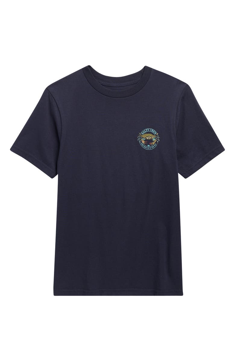 Salty Crew Kids' Jimmy Short Sleeve Graphic T-Shirt, Main, color, Navy