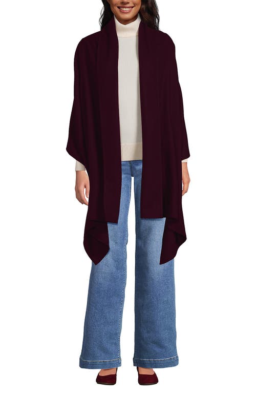 Lands' End Cashtouch Shawl Wrap In Brown