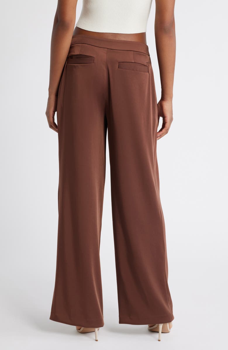 Mistress Rocks Pleated Wide Leg Pants, Alternate, color, Cocoa