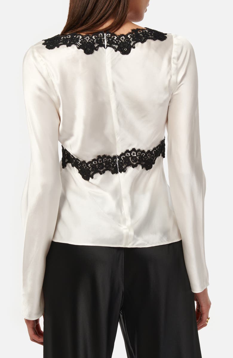 CAMI NYC Ainslee Lace Trim Silk Top, Alternate, color, 