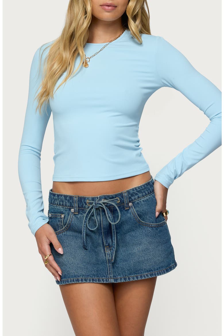 Tay Long Sleeve Crop Top, Main, color, LIGHT-BLUE
