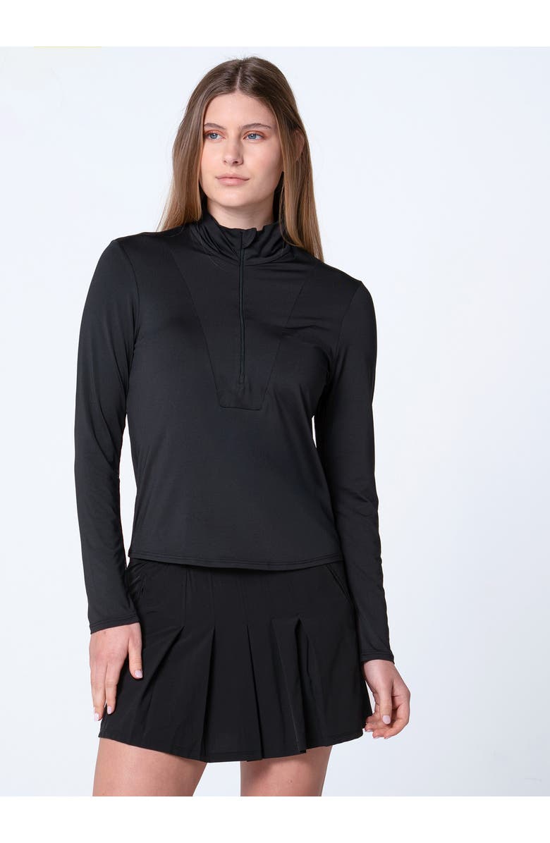 Lucky in Love Free Play Zip Long Sleeve, Main, color, Black