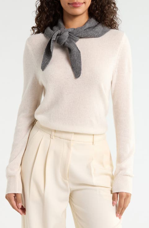 Wool & Cashmere Blend Triangle Scarf