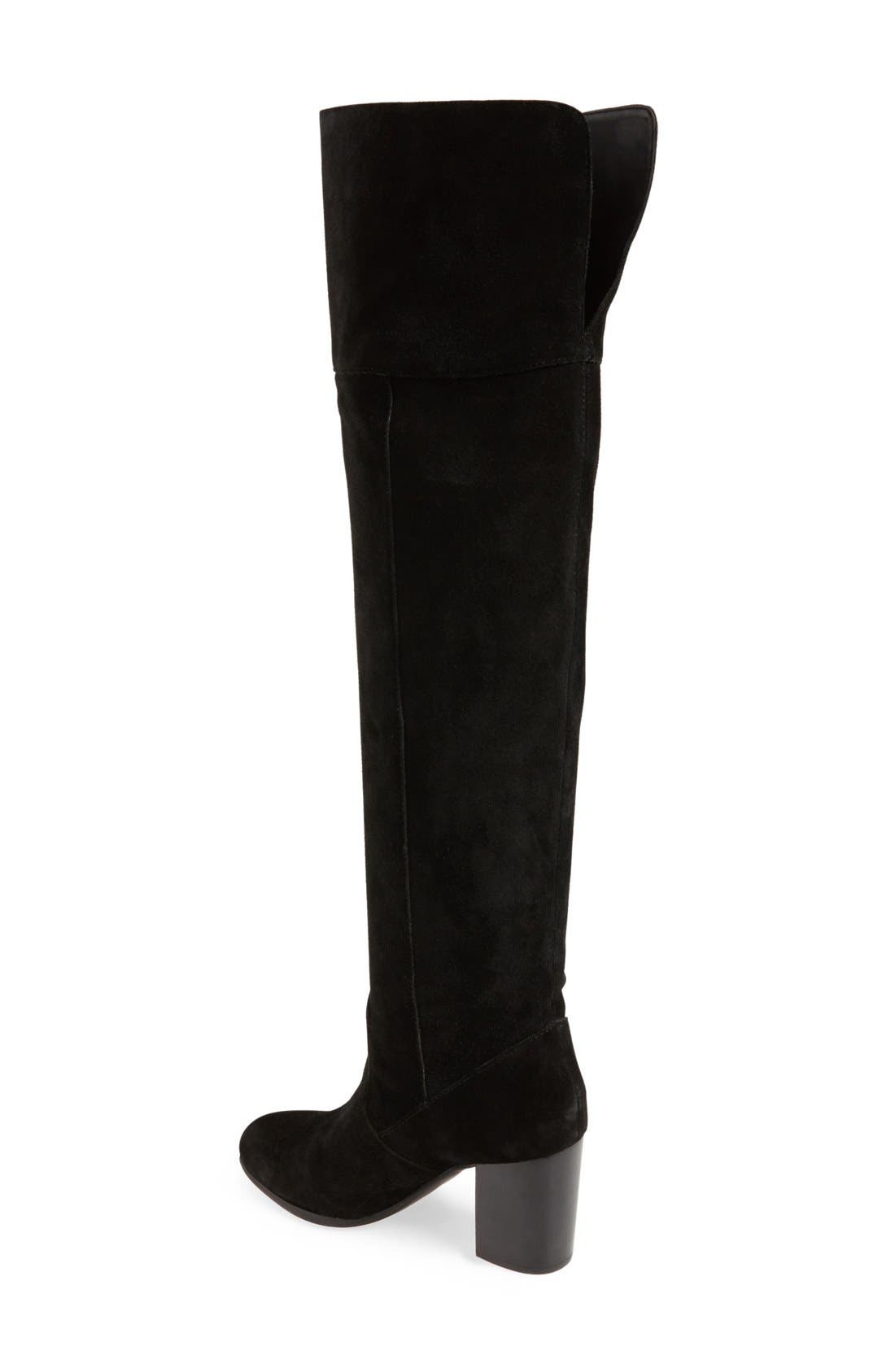 Jessica Simpson 'Ebyy' Over the Knee Boot, Alternate, color, BLACK SUEDE