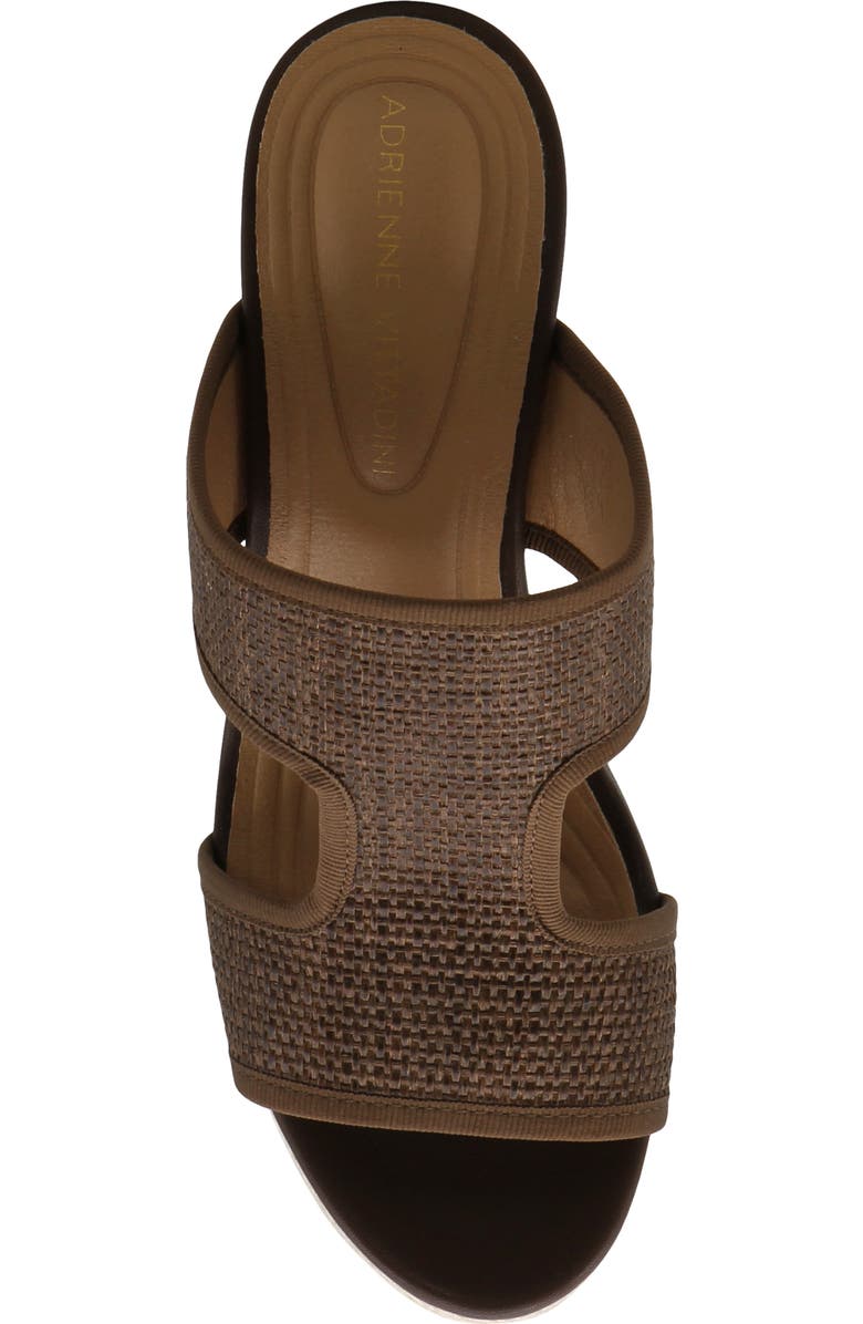Adrienne Vittadini Casia Wedge Sandal, Alternate, color, Dark Brown